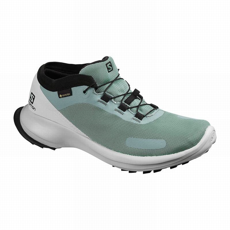 SALOMON SENSE FEEL GTX W Philippines - Women's Trail Running Shoes - Green/Blue | 845019-VMY